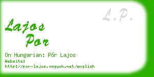 lajos por business card